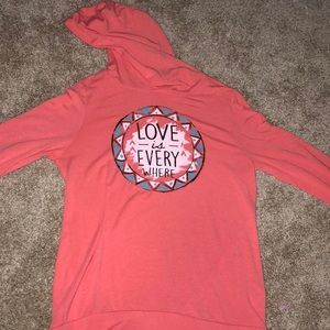 Hooded long sleeve shirt
